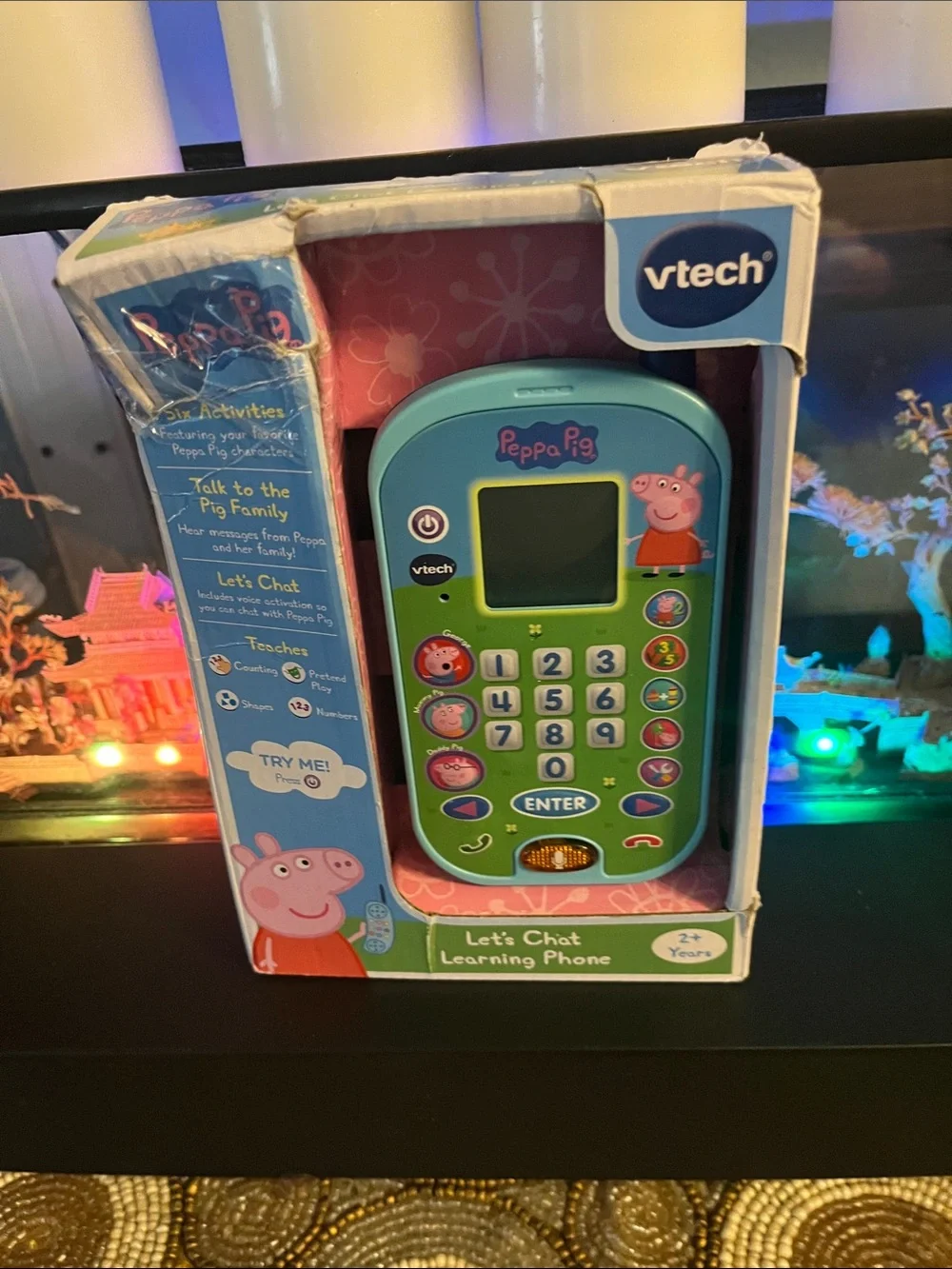 VTech Peppa Pig Let's Chat Learning Phone - Green/Blue